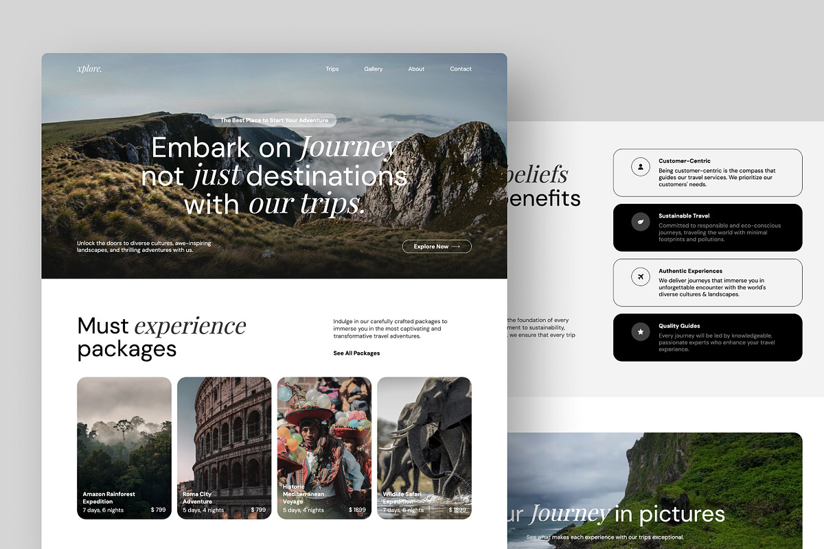 X-plore - Travel Hospitality Webflow, a HTML Template by peterdraw (Photo 2 of 6)