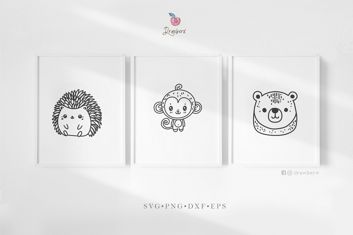 Cute Animal Svg Bundle, doodle 129, an Illustration by Drawberx (Photo 9 of 10)