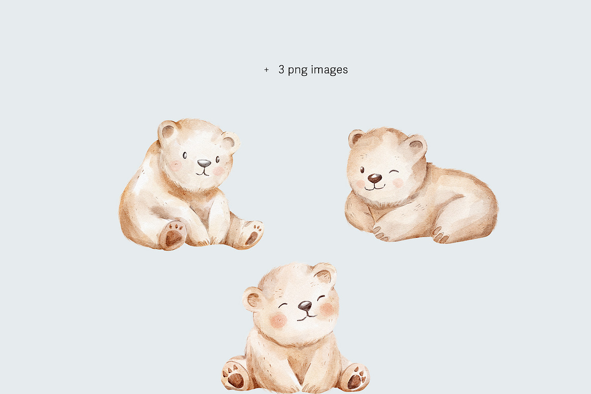 Winter seamless pattern bear, a Pattern Graphic by Pattern + watercolor (Photo 2 of 6)