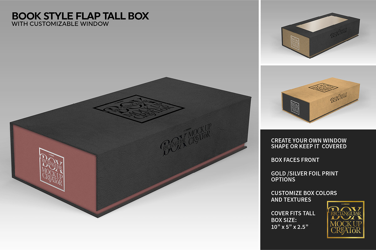 Rectangular Box Mock Up Creator, a Packaging Mockup by INCDesign (Photo 35 of 44)