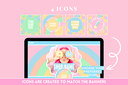 Cute Social Media Banners + Icons, a Social Media Template by SunshineStudioBoutique (Thumbnail 7 of 9)