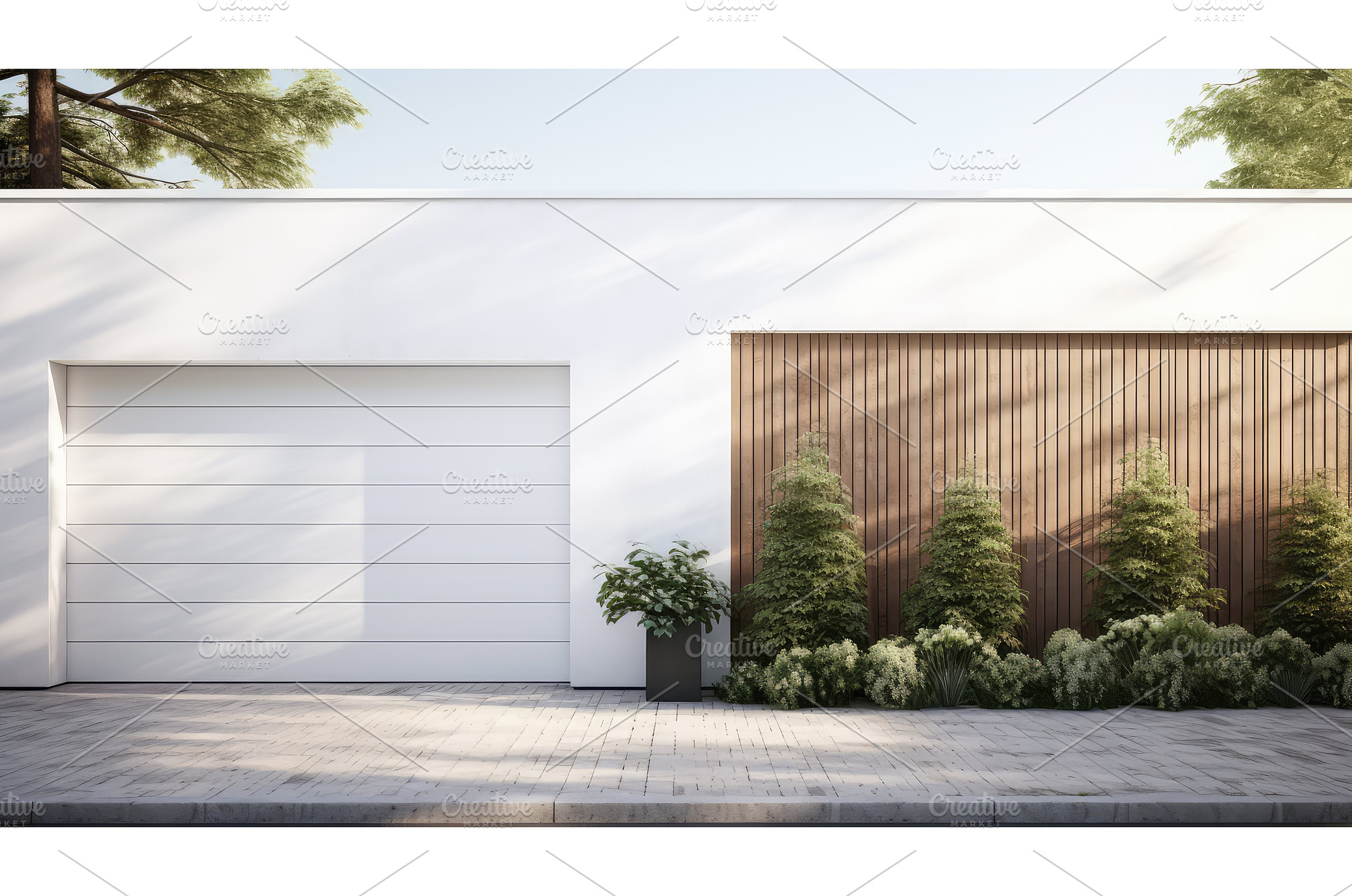 simplicity white siding seamless ai, an Architecture Photo by pikepicture