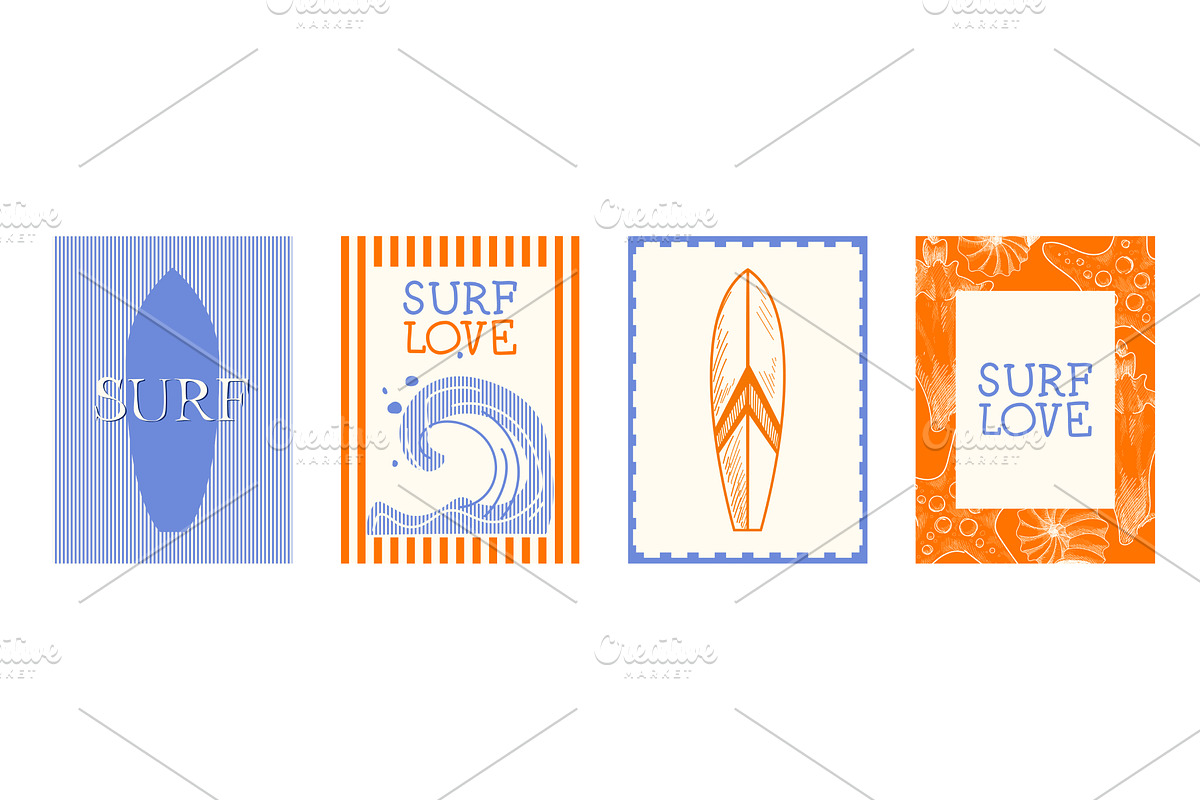 Vintage surf stamp, summer travel, an Illustration by art PVP - market