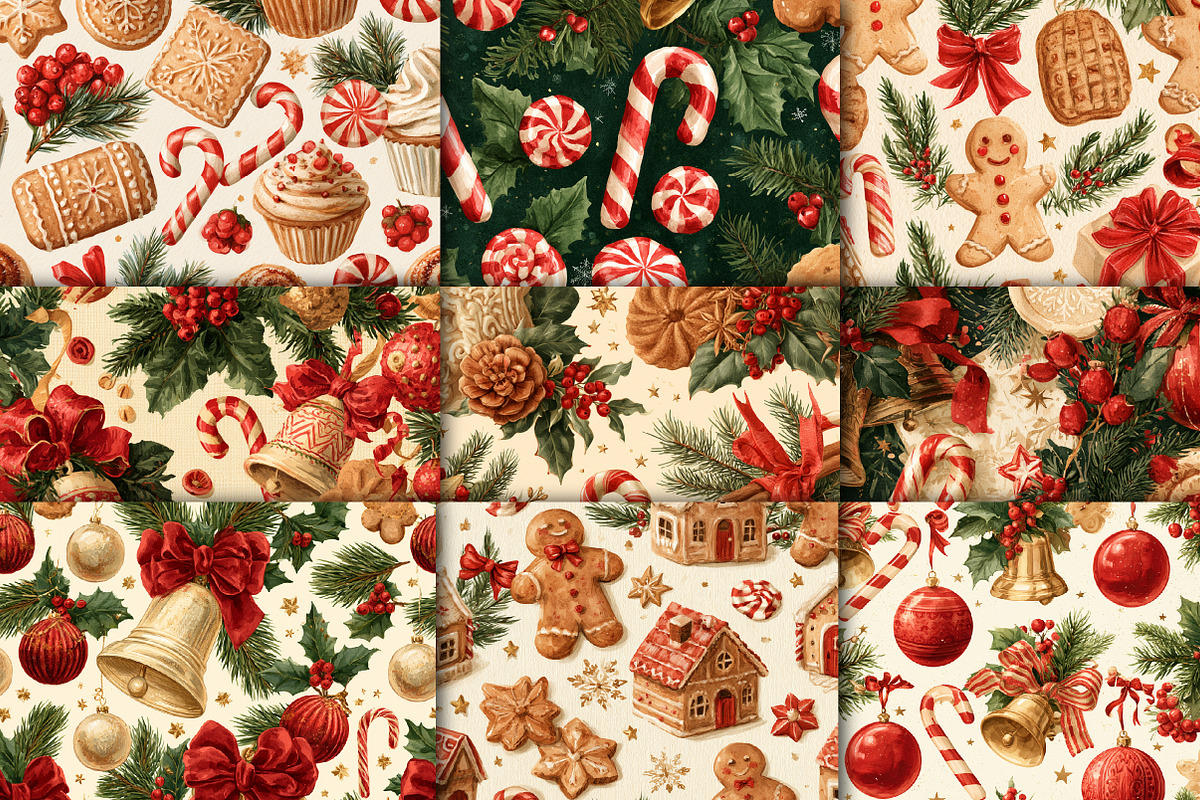 Christmas Seamless Pattern, a Pattern Graphic by Black Bird Studio (Photo 4 of 6)