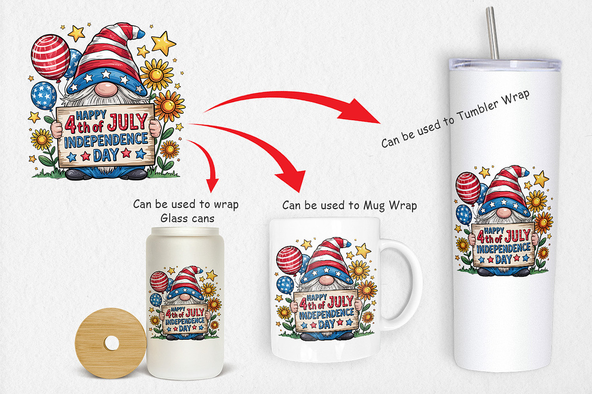 4th of July Gnome, a Graphic by Artnoy (Photo 4 of 5)