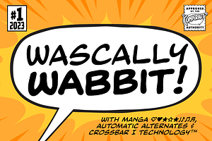 Wascally Wabbit Comic & Cartoon Font