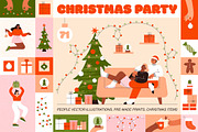 Christmas Party People Illustrations, an Object Graphic by ArtFM (Thumbnail 1 of 13)
