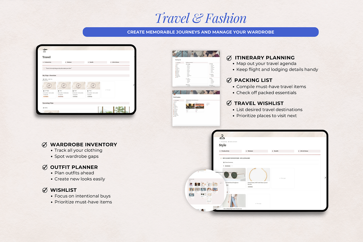 Notion Life Planner Template, an App Template by The Thrive Society (Photo 8 of 10)