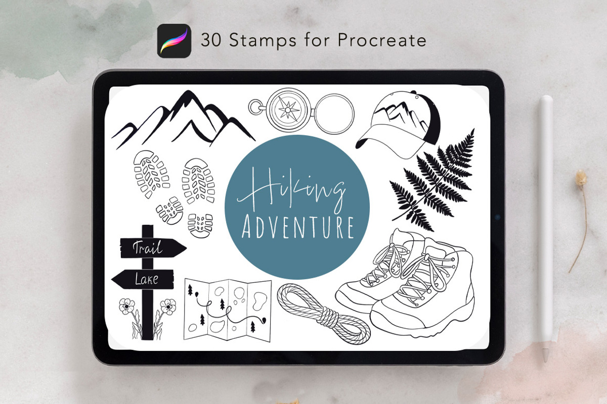 Hiking Adventure Collection, a Brush Add-On by Mari_Caliart (Photo 1 of 10)