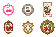 Vintage Cherry Label Printable, an Illustration by GatewayDesign (Thumbnail 2 of 6)