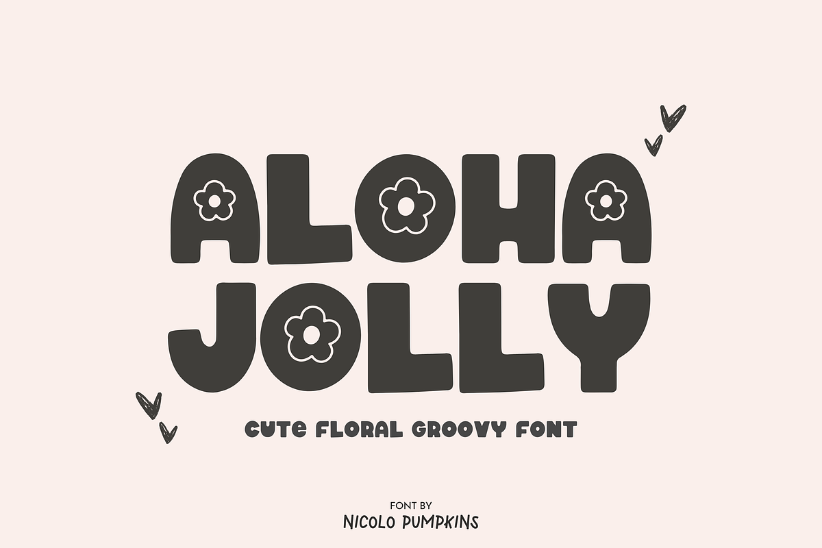 Aloha Jolly Font, a Font by Nicolo Pumpkins (Photo 1 of 10)