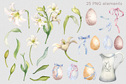 Floral Easter eggs watercolor set, an Illustration by Kate Lanbina (Thumbnail 2 of 17)