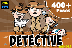 Detective ~ Cartoon Character Set