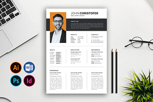 Minimalist Resume Template for Word, a Resume Template by Abdul Studio