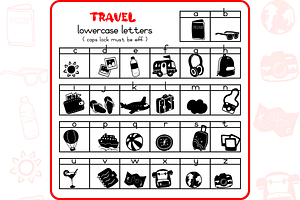 Travel Doodles - Dingbats Font