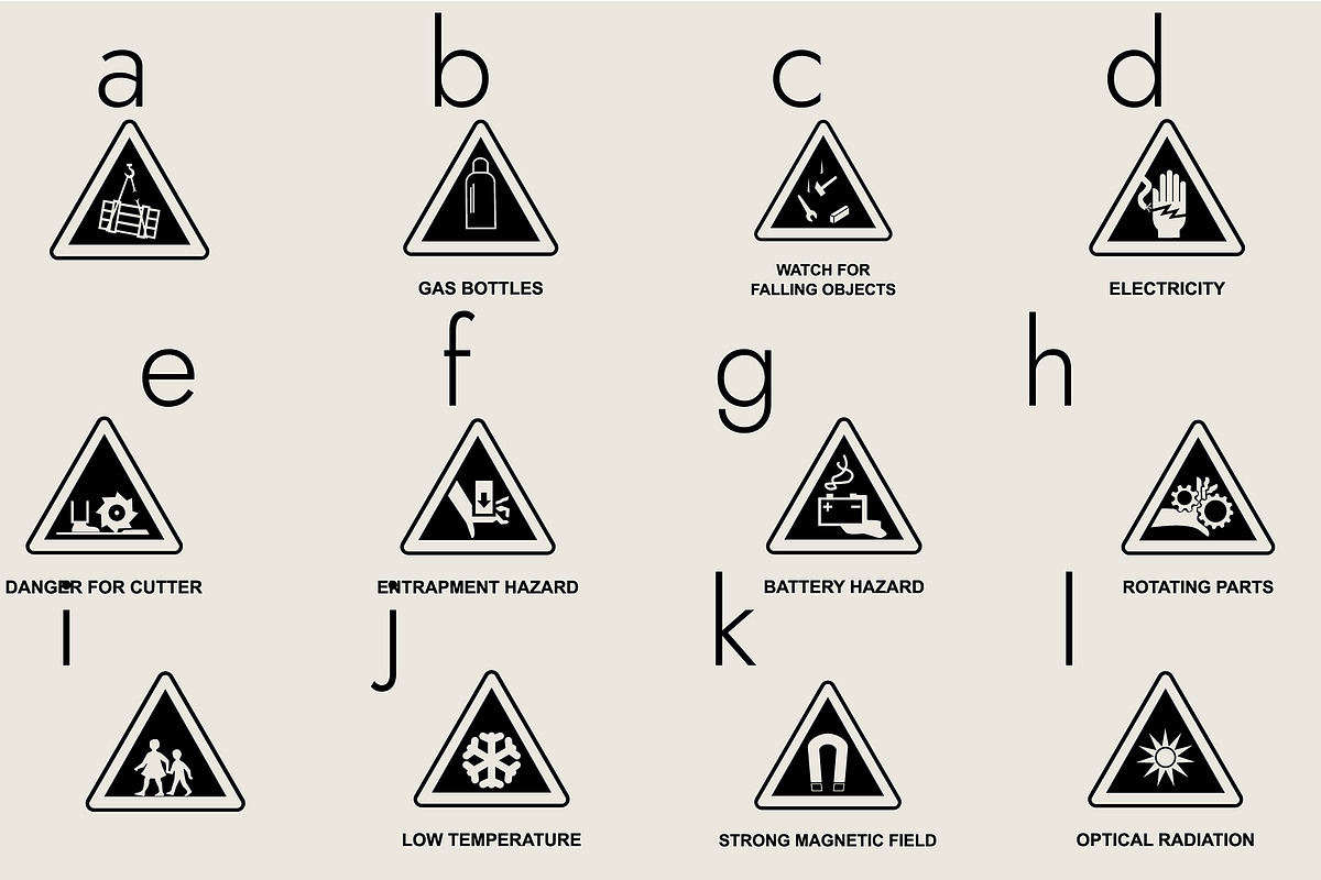 Warning Signs Dingbats Font, a Symbol Font by Minimalartstudio (Photo 4 of 8)