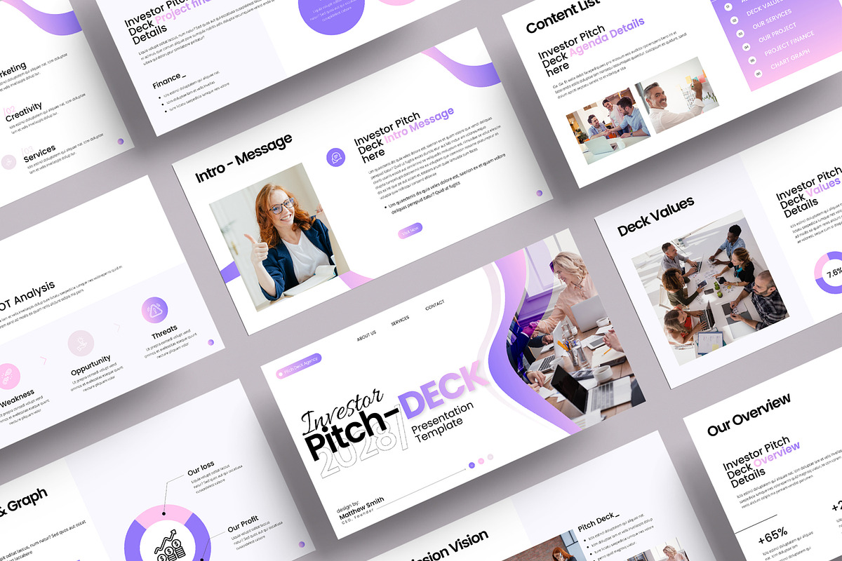 Investor Pitch Deck Presentation, a Presentation Template by MightyDesign (Photo 1 of 8)