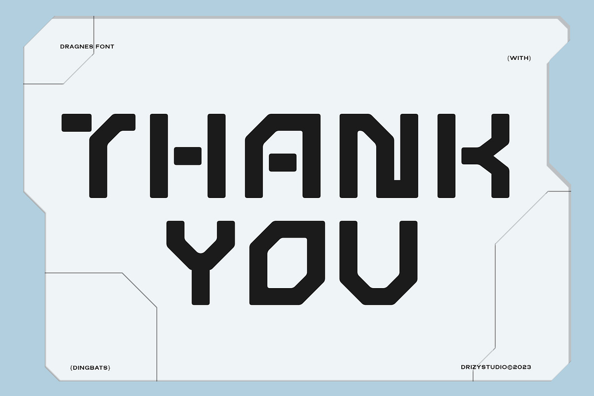 Dragnes - Futuristic Sci-fi Font, a Sans Serif Font by Drizy (Photo 9 of 10)