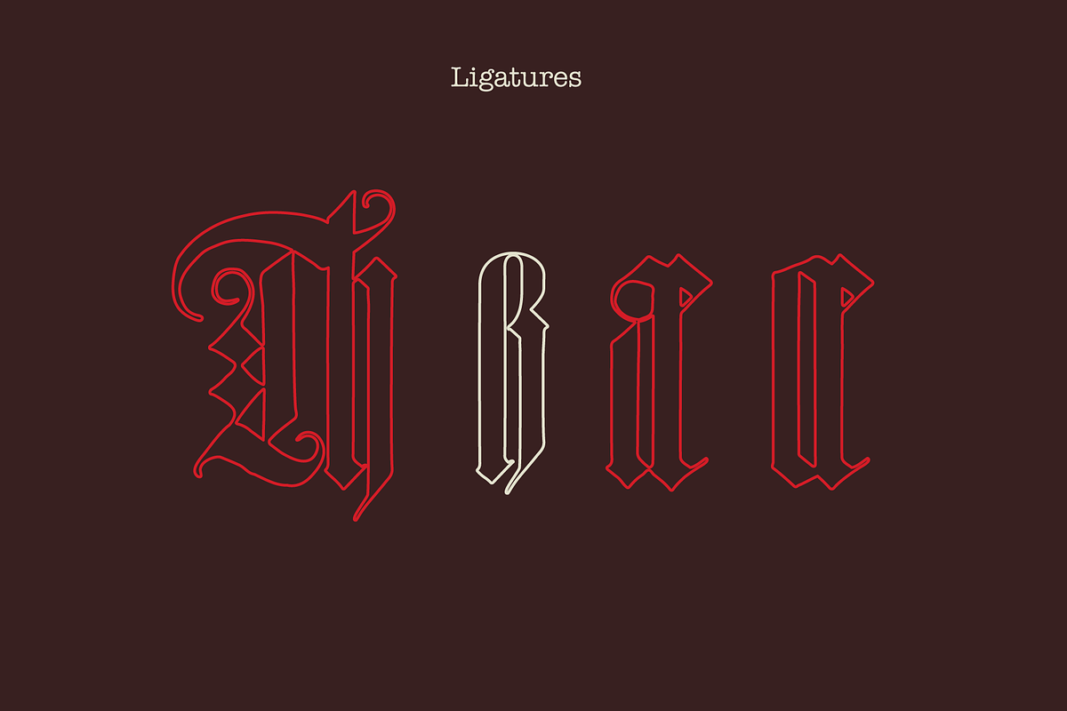 Durers Woodcut blackletter gothic, a Blackletter Font by kaer_shop (Photo 12 of 12)
