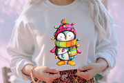 Whimsical Christmas Animals Clipart, an Illustration by designcity5 (Thumbnail 4 of 5)