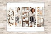 Cozy Autumn Bookmarks, a Seasonal Illustration by GlamArtZhanna (Thumbnail 3 of 3)