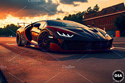 Supercar in the City Illustration, a Wallpaper Graphic by Other Side Art (Thumbnail 7 of 8)