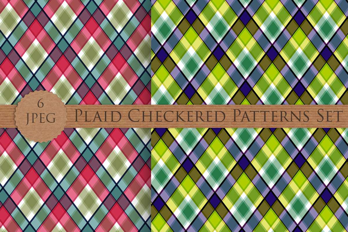 SALE! Plaid Checkered Patterns Set, a Pattern Graphic by Futurel (Photo 2 of 4)