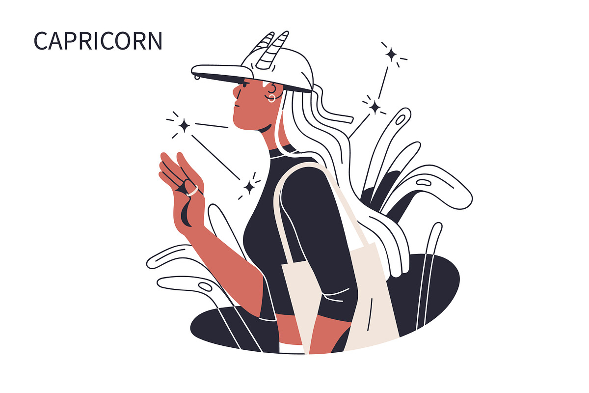 Zodiac signs women, astrology set, a Person Illustration by Good Studio (Photo 11 of 16)