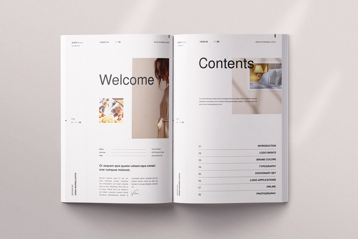 AURA | Brand Guidelines Template, a Brochure Template by ArtisanaAura (Photo 3 of 20)