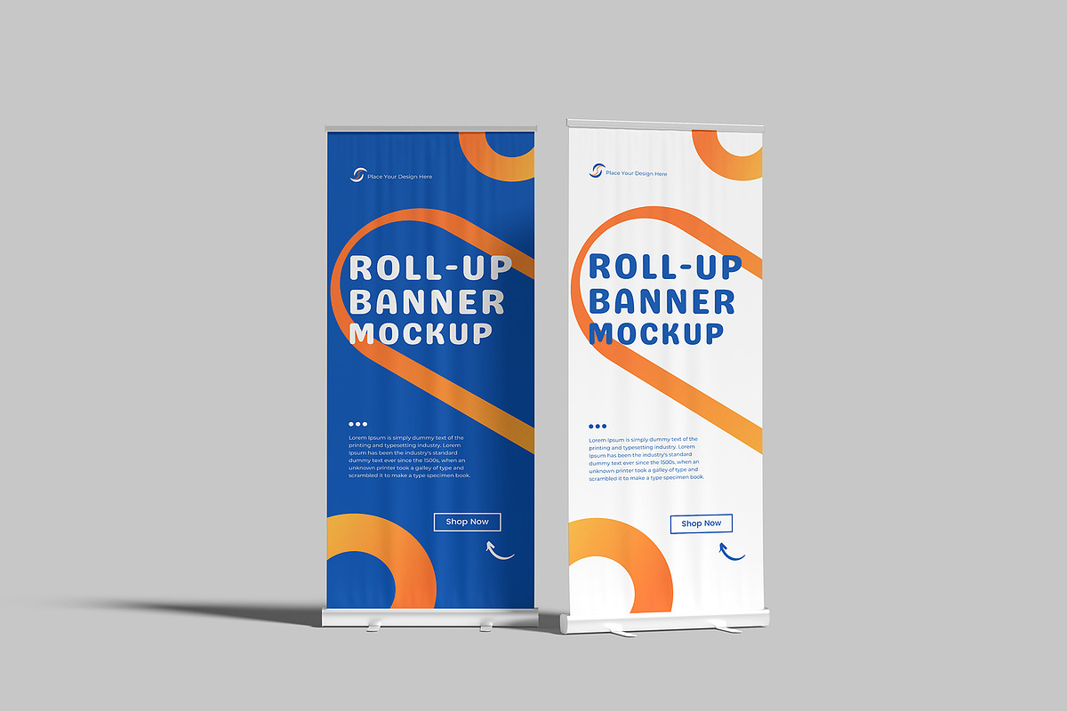 Rollup Banner Mockup, a Print Template by graphictime (Photo 6 of 12)