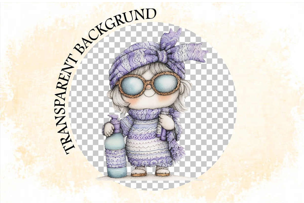 Summer Funny Grandma Clipart Bundle., an Illustration by SVGArt (Photo 5 of 9)