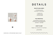 Two square greeting cards mockup, a Merchandise Mockup by MCKP*ME (Thumbnail 2 of 5)