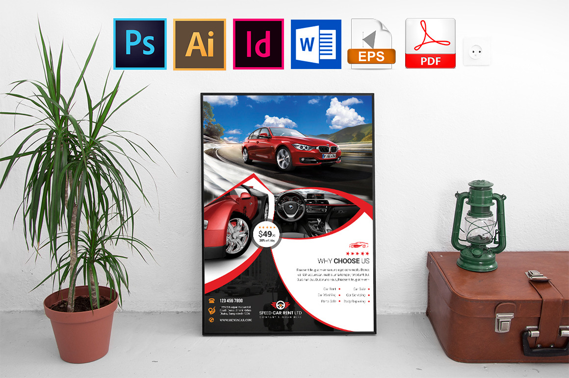 Posters | Rent A Car Vol-06, a Flyer Template by Imagine Design Studio