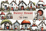 Easter Bunny House Clipart, an Illustration by Libby Wishes (Thumbnail 1 of 6)