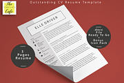 Simple Elegant Word Resume Template, a Resume Template by Rustype (Thumbnail 1 of 5)