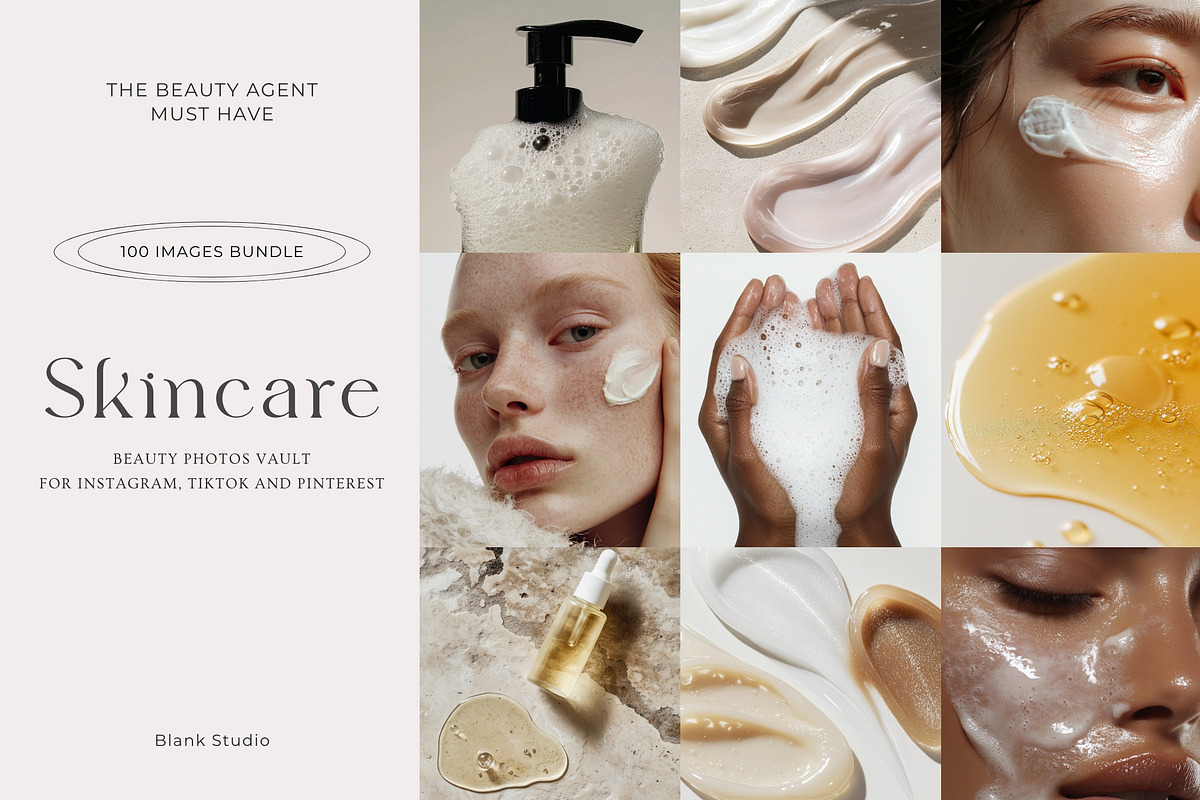 100 Skincare Stock Images Bundle, a Beauty & Fashion Photo by Blank Studio (Photo 1 of 7)