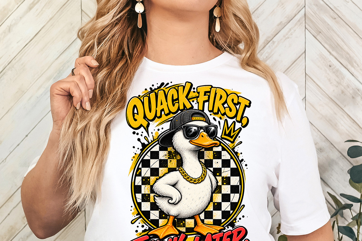 Quack First Think Later Cool PNG, an Object Graphic by Star Graphic Design (Photo 1 of 13)