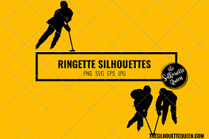 Ringette Silhouette Vector