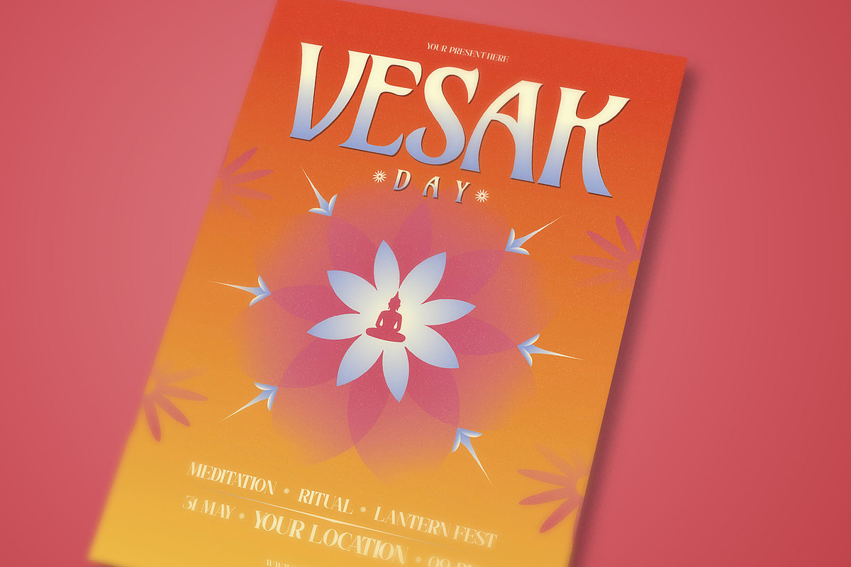 Vesak Day Flyer, a Flyer Template by megarez (Photo 2 of 3)