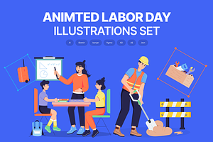 Labor Day Illustrations, a Person Illustration by Prosymbols