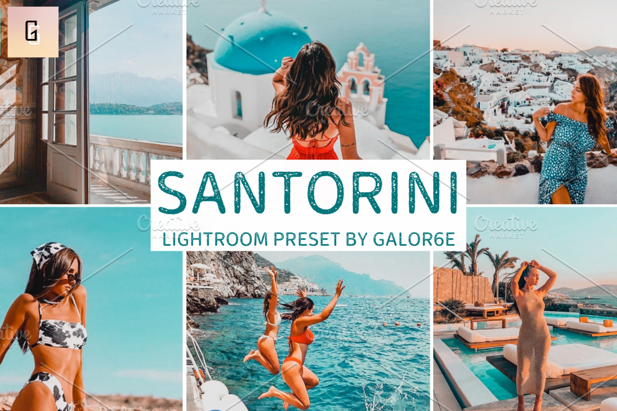 Lightroom Preset SANTORINI - GALOR6E, a Layer Style Add-On by GALOR6E PRESETS (Photo 1 of 2)