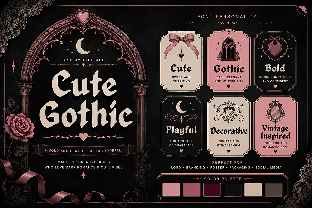 Cute Gothic, a Blackletter Font by Wow Magic (Photo 3 of 4)