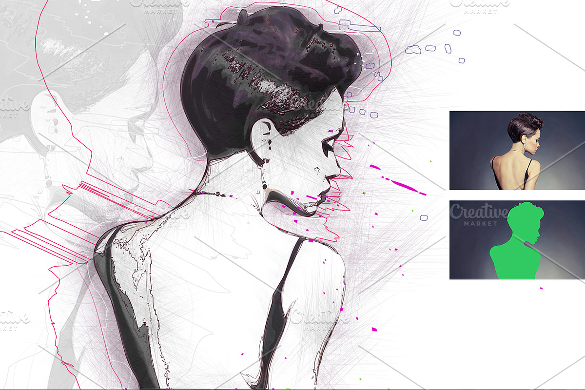 Digital Canvas Photoshop Actions, an Action Add-On by MockupSpace (Photo 7 of 10)