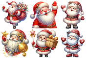 Glitter Christmas Santa Claus, an Illustration by Pixels.Craft (Thumbnail 2 of 7)