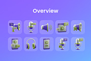 Podcast 3D Icon Set, a 3D by Home Studio (Thumbnail 4 of 4)