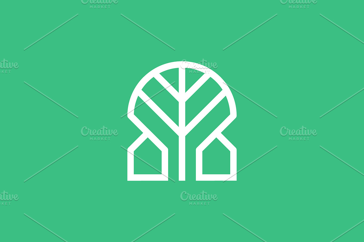 modern tree house residential logo, a Branding & Logo Template by Rasagama Studio