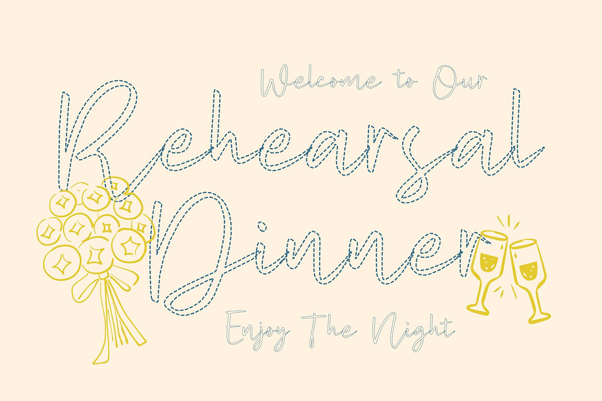 Mansier Dashed, a Script Font by Craft Supply Co. (Photo 6 of 8)