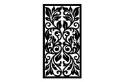 Ornamental Floral Panel Silhouette, an Object Graphic by hafijul (Thumbnail 2 of 4)