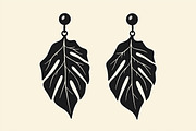 Leaf Earring Silhouette Bundle, an Object Graphic by Creativeshirt (Thumbnail 8 of 16)