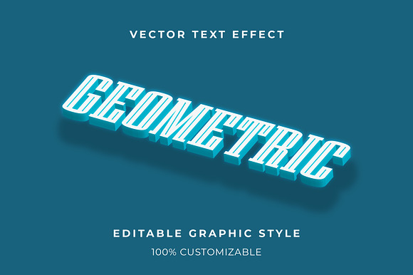 Geometric Isometric 3D Text Effect preview 3